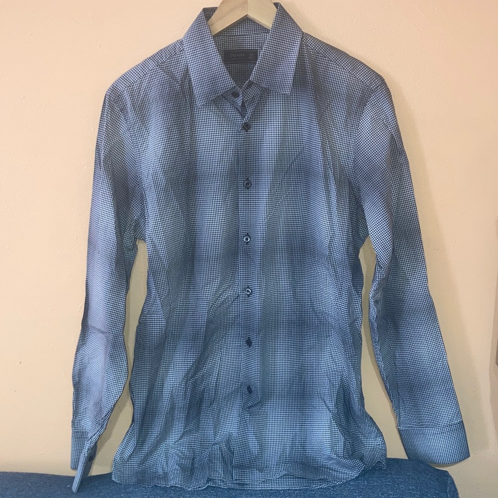 Prada 2009 shadow Checkered Dress Shirt